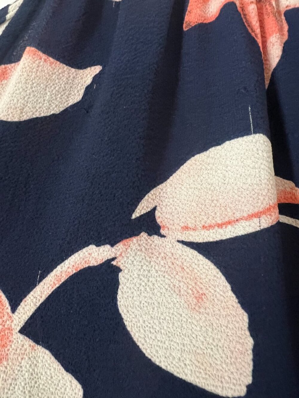 Peppermint Navy Coral Floral High-Low‎ Wrap Maxi Dress L Flutter Sleeve - Picture 15 of 16
